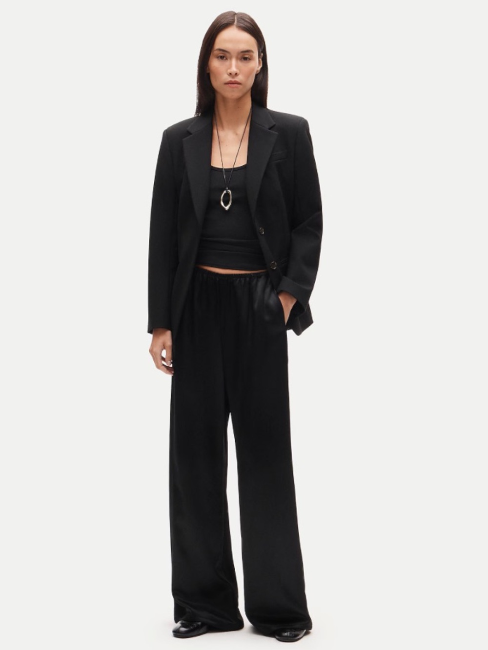 J. Crew Cosmo pant in luster charmeuse - Black